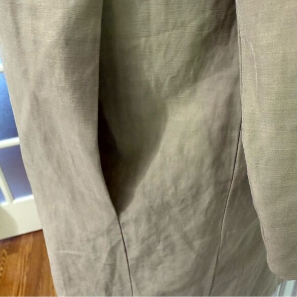 Eileen Fisher Tan Trench Coat Minimalist Oversized Design - Picture 3 of 11